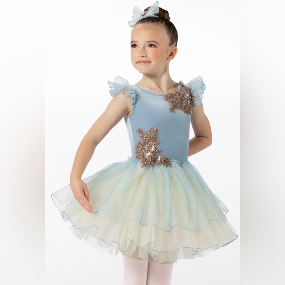 Weissman Blue and Cream Dance Costume